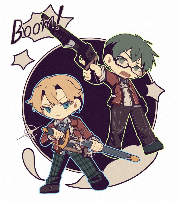 jusis albarea and machias regnitz (eiyuu densetsu and 2 more) drawn by lrumamaki