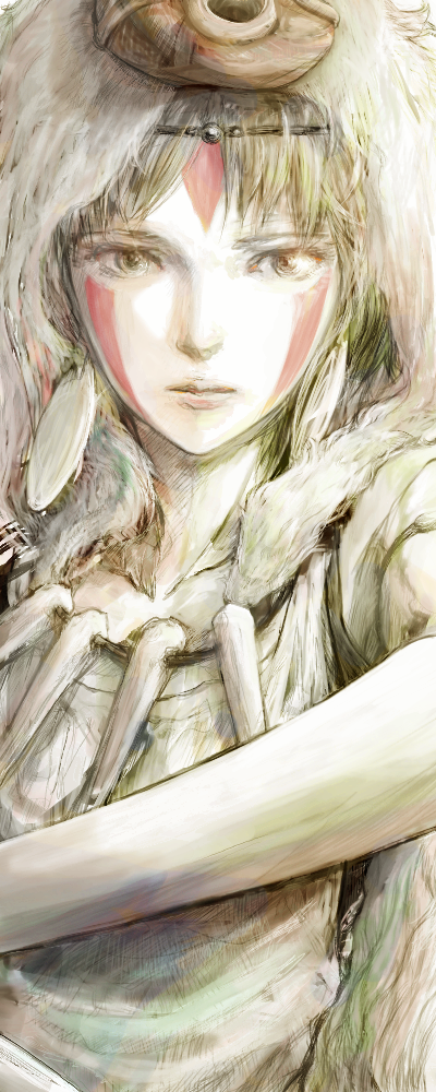 san (studio ghibli and 1 more) drawn by amefuri