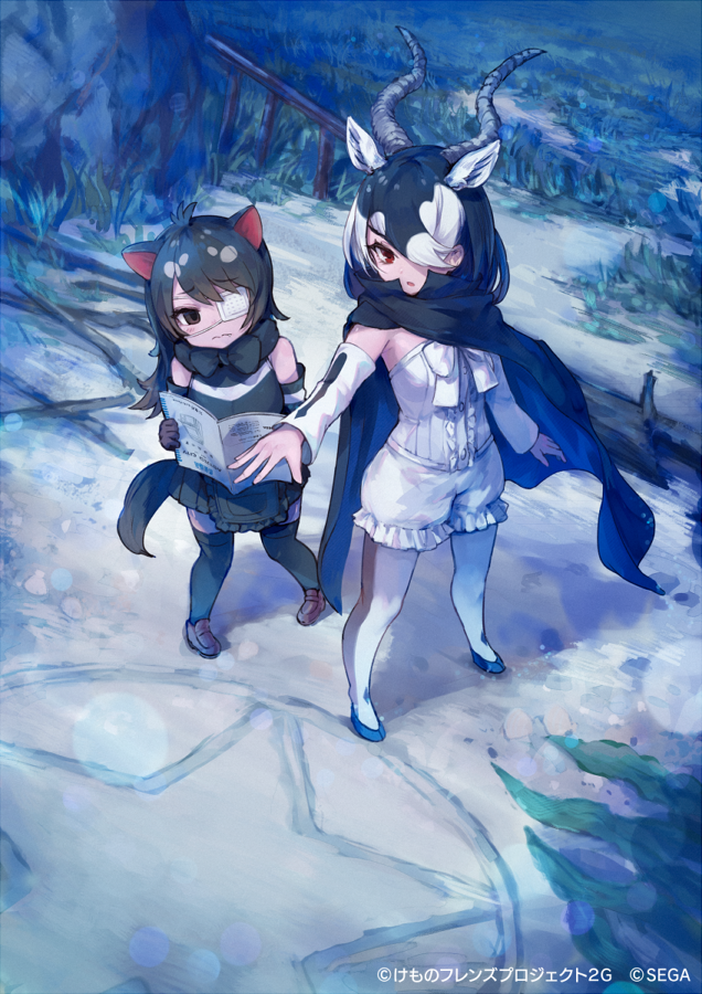 australian devil and blackbuck (kemono friends and 2 more) drawn by makihitsuji