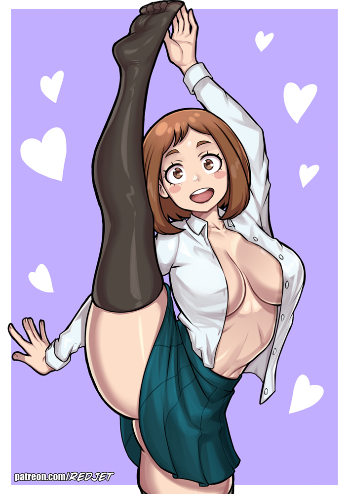 uraraka ochaco (boku no hero academia) drawn by redjet