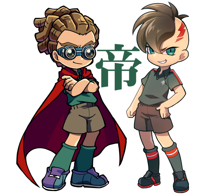 kidou yuuto and fudou akio (inazuma eleven) drawn by norun