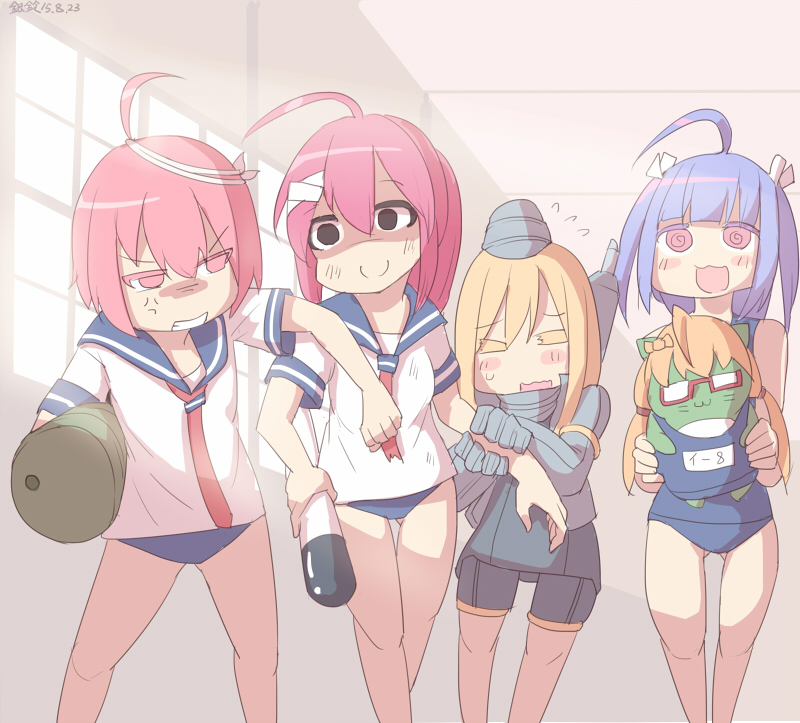 i-19, i-58, u-511, i-8, and i-168 (kantai collection) drawn by silver_bell
