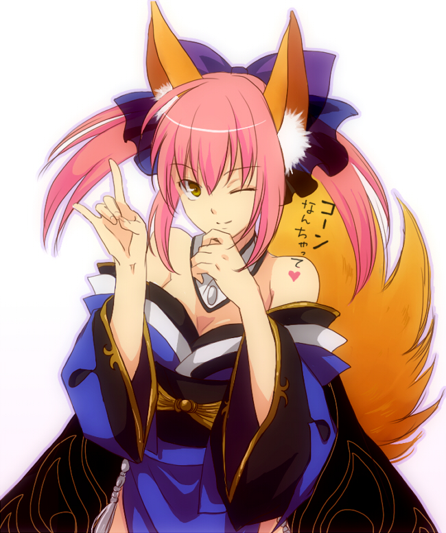 tamamo and tamamo no mae (fate and 1 more) drawn by izru