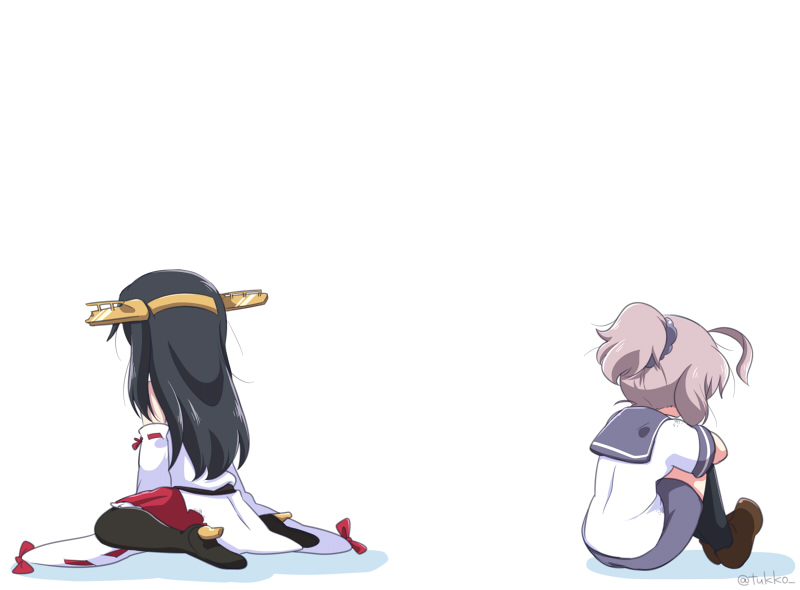 haruna and aoba (kantai collection) drawn by tsukko_(3ki2ne10)