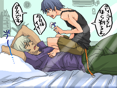 dingo egret and leo stenbuck (zone of the enders and 1 more) drawn by nanoru