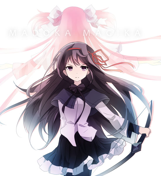 akemi homura, kaname madoka, and ultimate madoka (mahou shoujo madoka magica) drawn by bison_cangshu