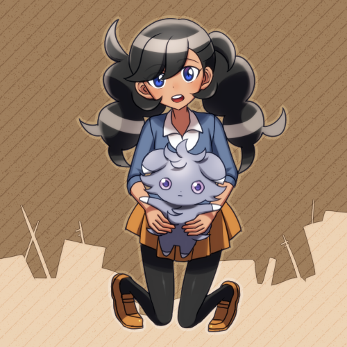 espurr and emma (pokemon and 1 more) drawn by poke_nk