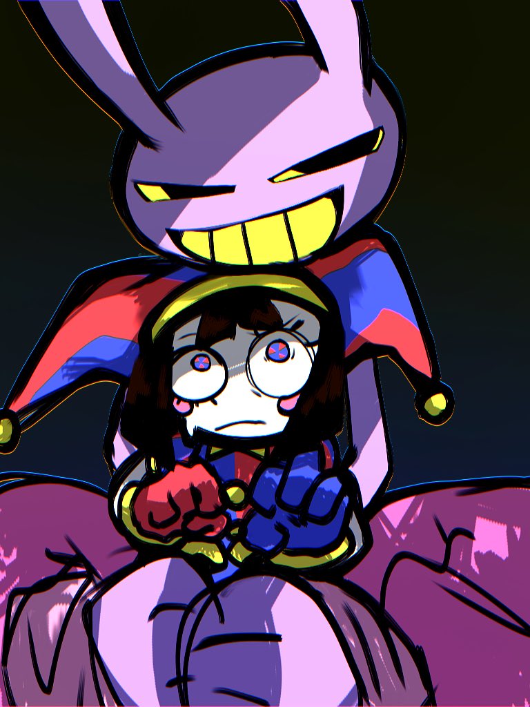 pomni and jax (the amazing digital circus) drawn by sky7_oaaa