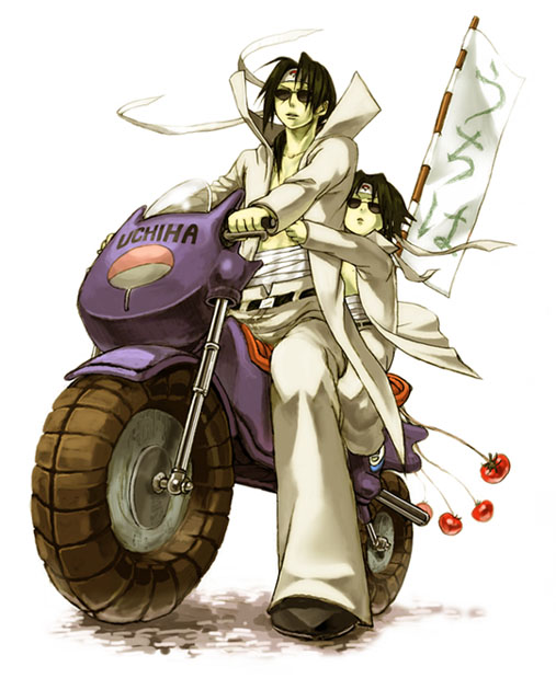 uchiha sasuke and uchiha itachi (naruto) drawn by ookami_(nukolen)