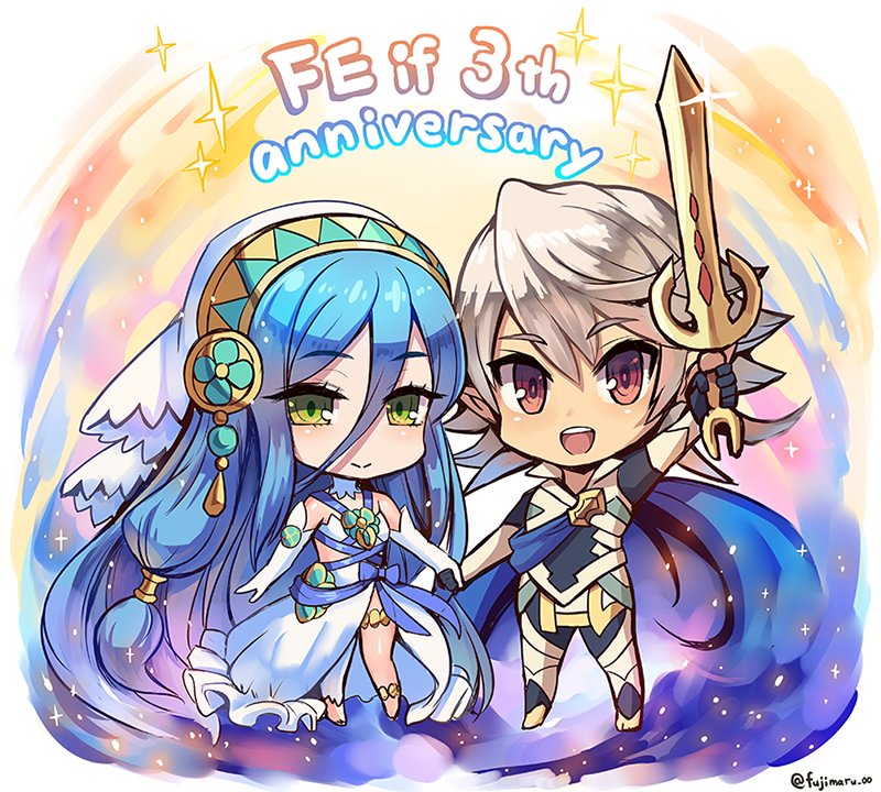 azura and male corrin (fire emblem and 1 more) drawn by fujimaru_(green_sparrow)