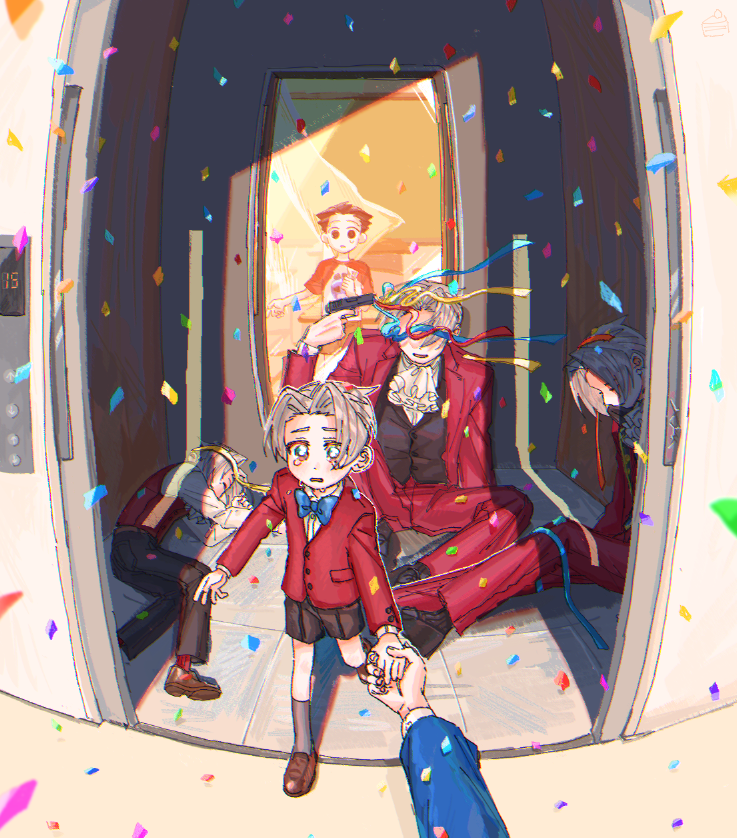 phoenix wright and miles edgeworth (ace attorney) drawn by oyoyo_pe