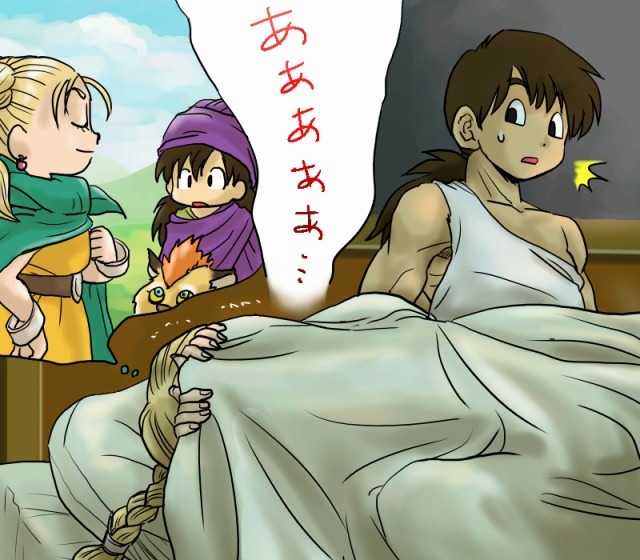bianca, hero, and borongo (dragon quest and 1 more) drawn by pekuchin_(pekuchin_3)