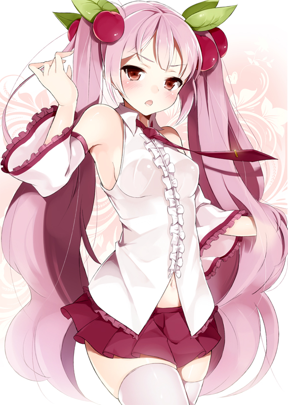 hatsune miku and sakura miku (vocaloid) drawn by kawauchi_(kaz7ry)