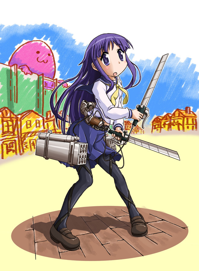 hinata yukari (shingeki no kyojin and 1 more) drawn by kurage_(512572)