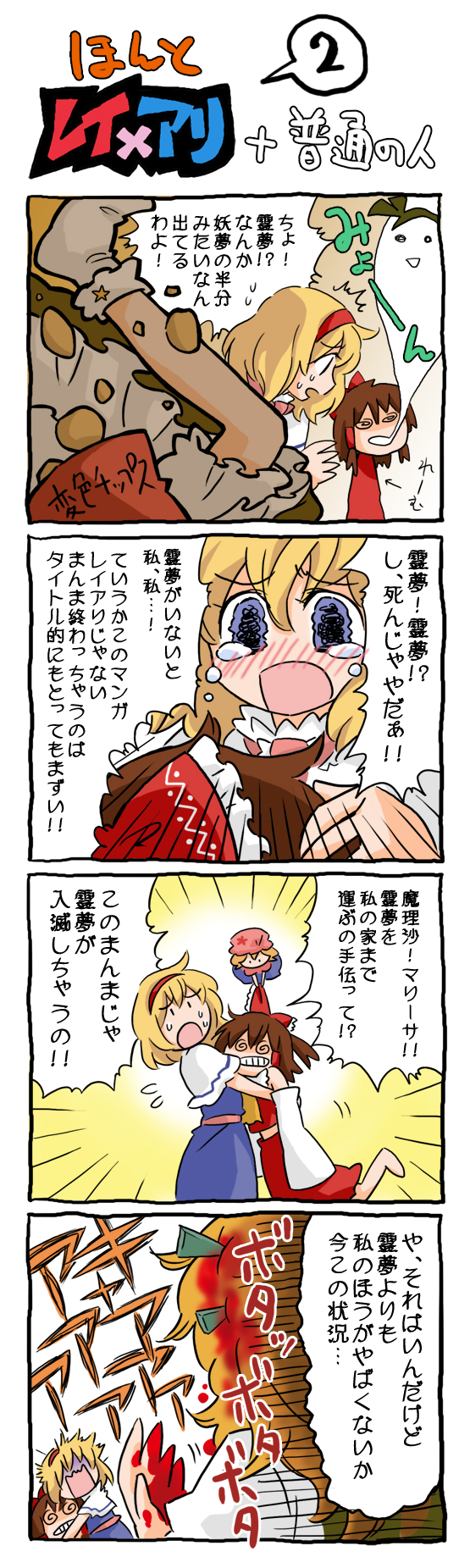 hakurei reimu, kirisame marisa, konpaku youmu, and alice margatroid (touhou) drawn by arata_iri