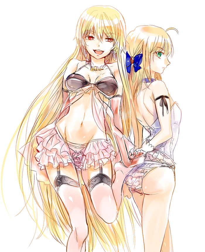artoria pendragon, saber, and gilgamesh (fate and 2 more) drawn by arnoul