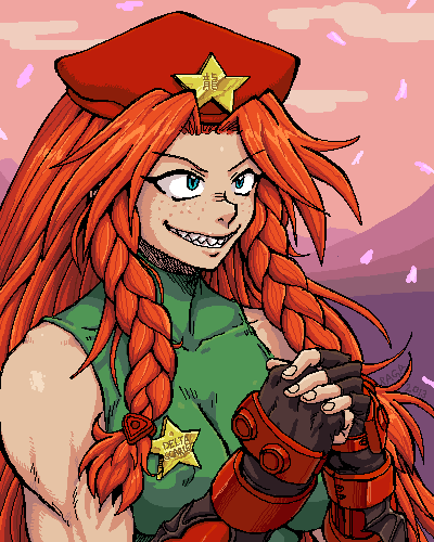 hong meiling and cammy white (touhou and 1 more) drawn by spidu