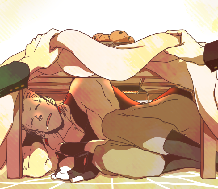 jean pierre polnareff and iggy (jojo no kimyou na bouken and 1 more) drawn by mi-jojo-sa