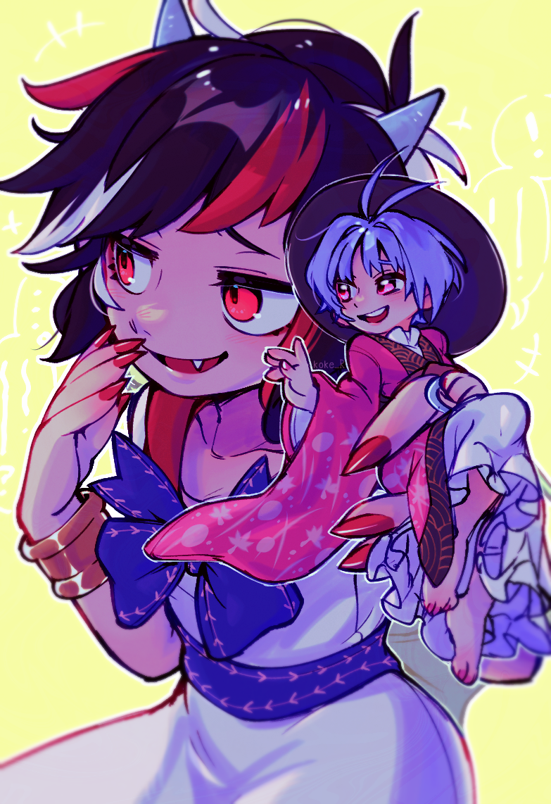 kijin seija and sukuna shinmyoumaru (touhou) drawn by kokemushi_(kuru_fox)