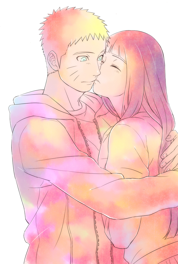 uzumaki naruto and hyuuga hinata (naruto) drawn by hal_(sakurajam)