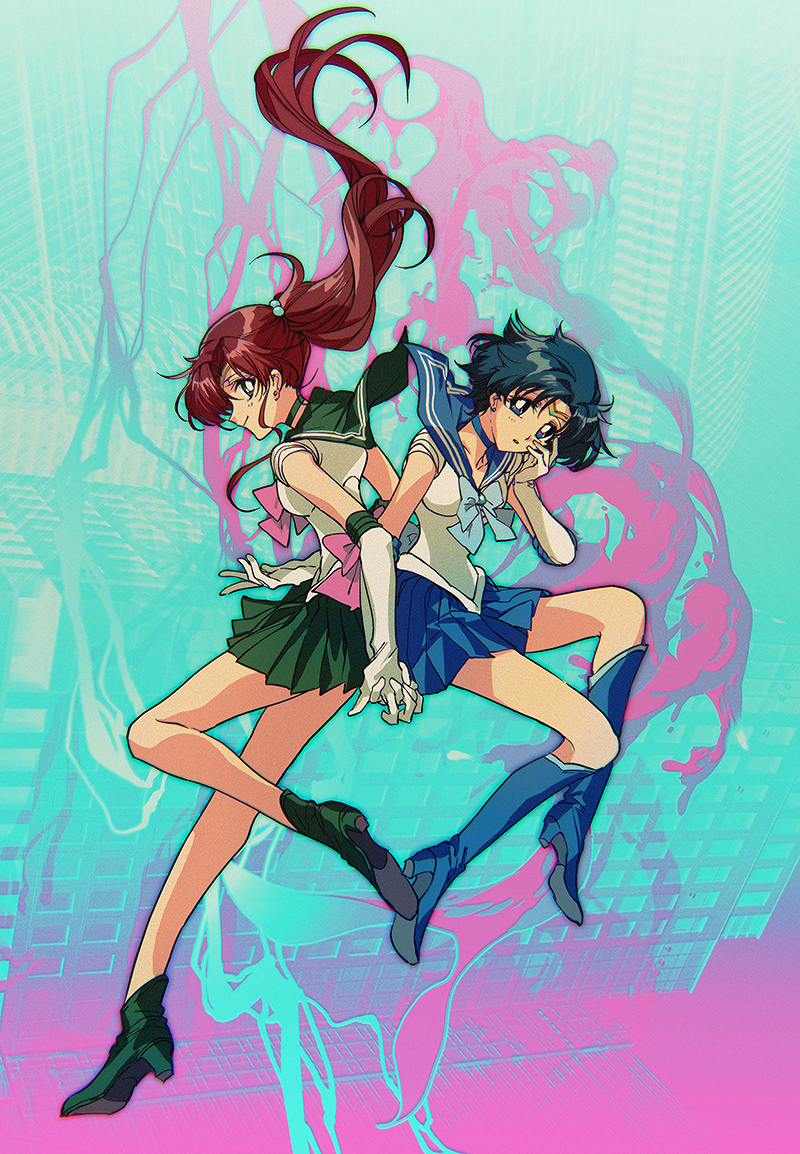 mizuno ami, kino makoto, sailor mercury, and sailor jupiter (bishoujo senshi sailor moon) drawn by hattori_masahiko