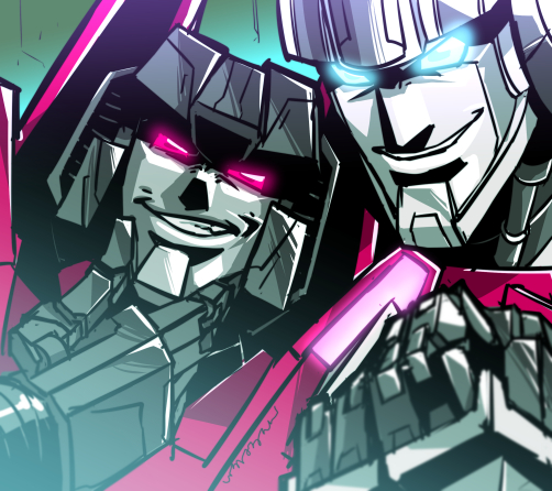 starscream and jetfire (transformers and 1 more) drawn by ichira-san