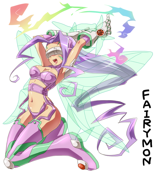 fairimon (digimon and 1 more) drawn by mochimako_(mushikera_hoi2)