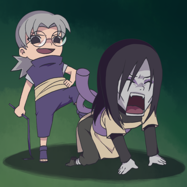orochimaru and yakushi kabuto (naruto) drawn by makidsume