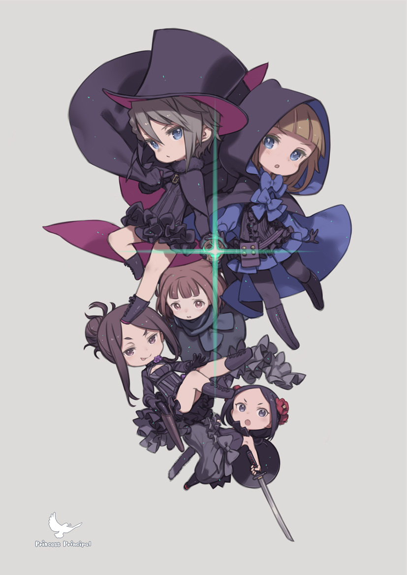 ange, princess, dorothy, beatrice, and toudou chise (princess principal) drawn by kuroboshi_kouhaku