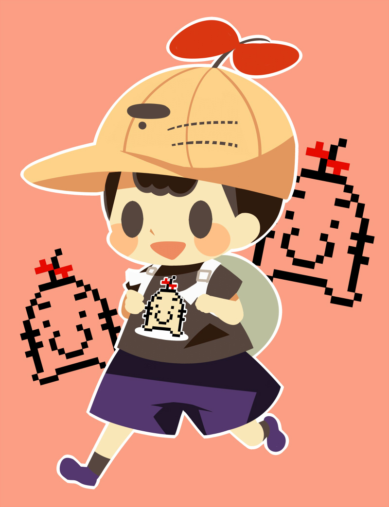 ness and doseisan (super smash bros. and 2 more) drawn by hitofutarai