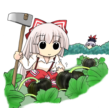 fujiwara no mokou and kamishirasawa keine (touhou) drawn by ayumi_tooru