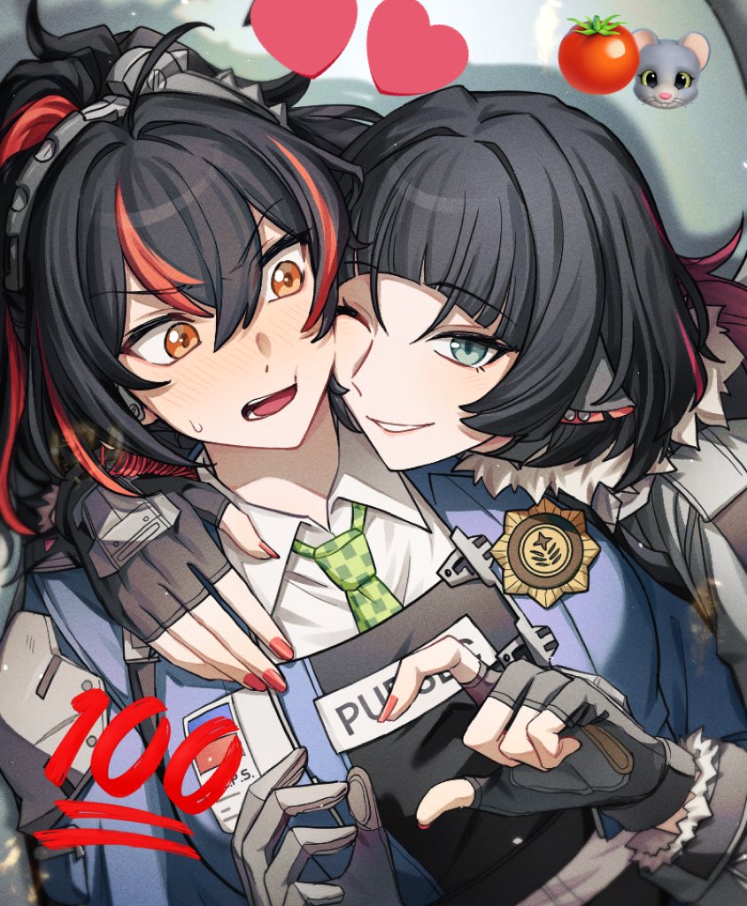 jane doe and zhu yuan (zenless zone zero) drawn by bak_pep