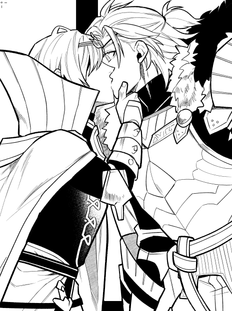 dimitri alexandre blaiddyd and male byleth (fire emblem and 1 more) drawn by 33_gmk