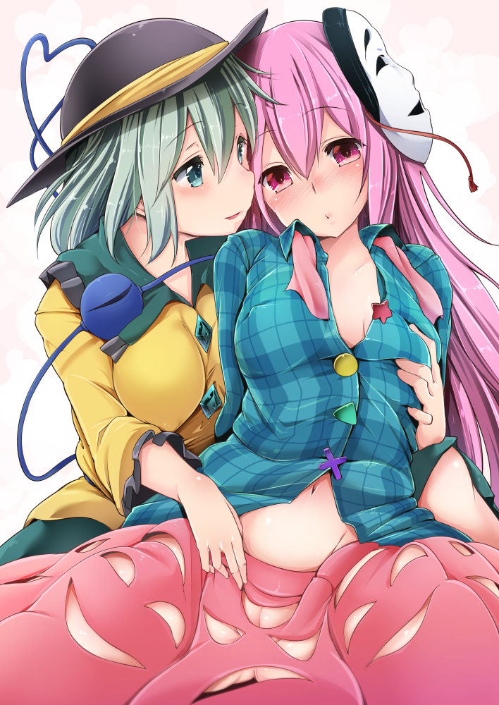komeiji koishi and hata no kokoro (touhou) drawn by aki_(akikaze_asparagus)