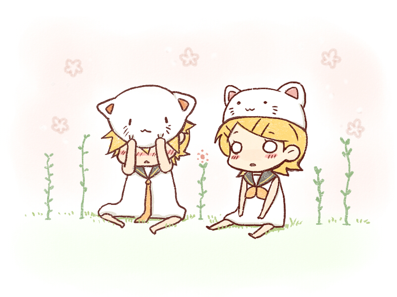 kagamine rin and kagamine len (vocaloid and 1 more) drawn by tamara