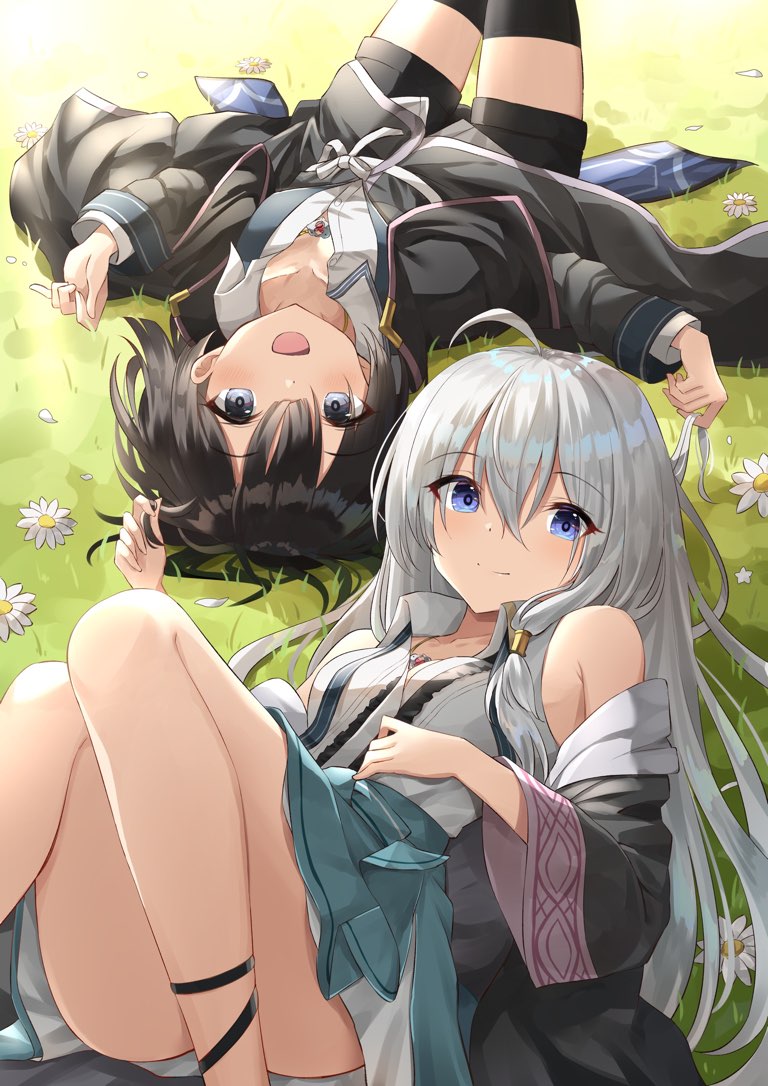 elaina and saya (majo no tabitabi) drawn by kanaria_hisagi