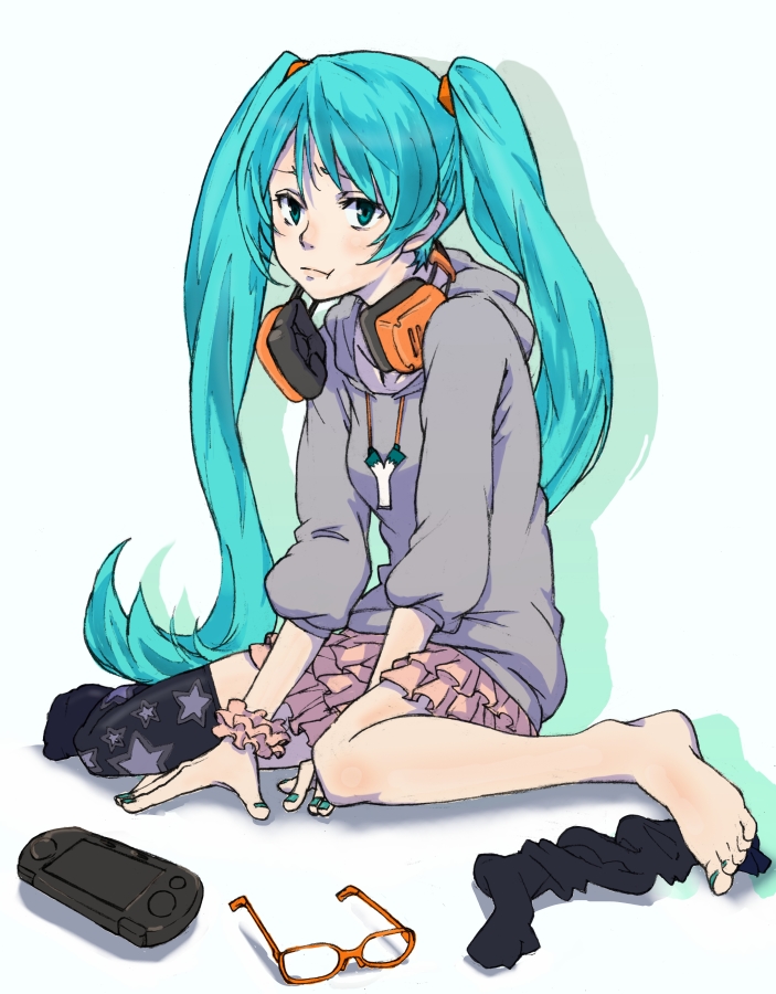 hatsune miku (vocaloid and 2 more) drawn by karappo_(keith8387)
