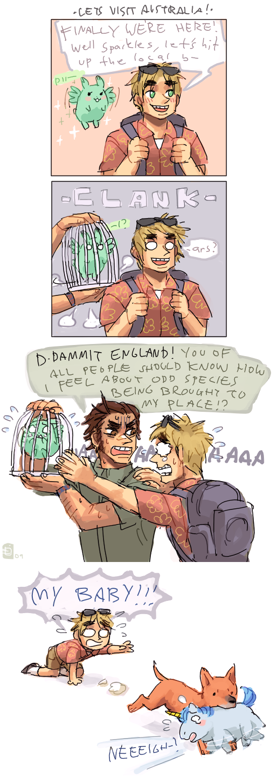 united kingdom and australia (axis powers hetalia) drawn by emlan