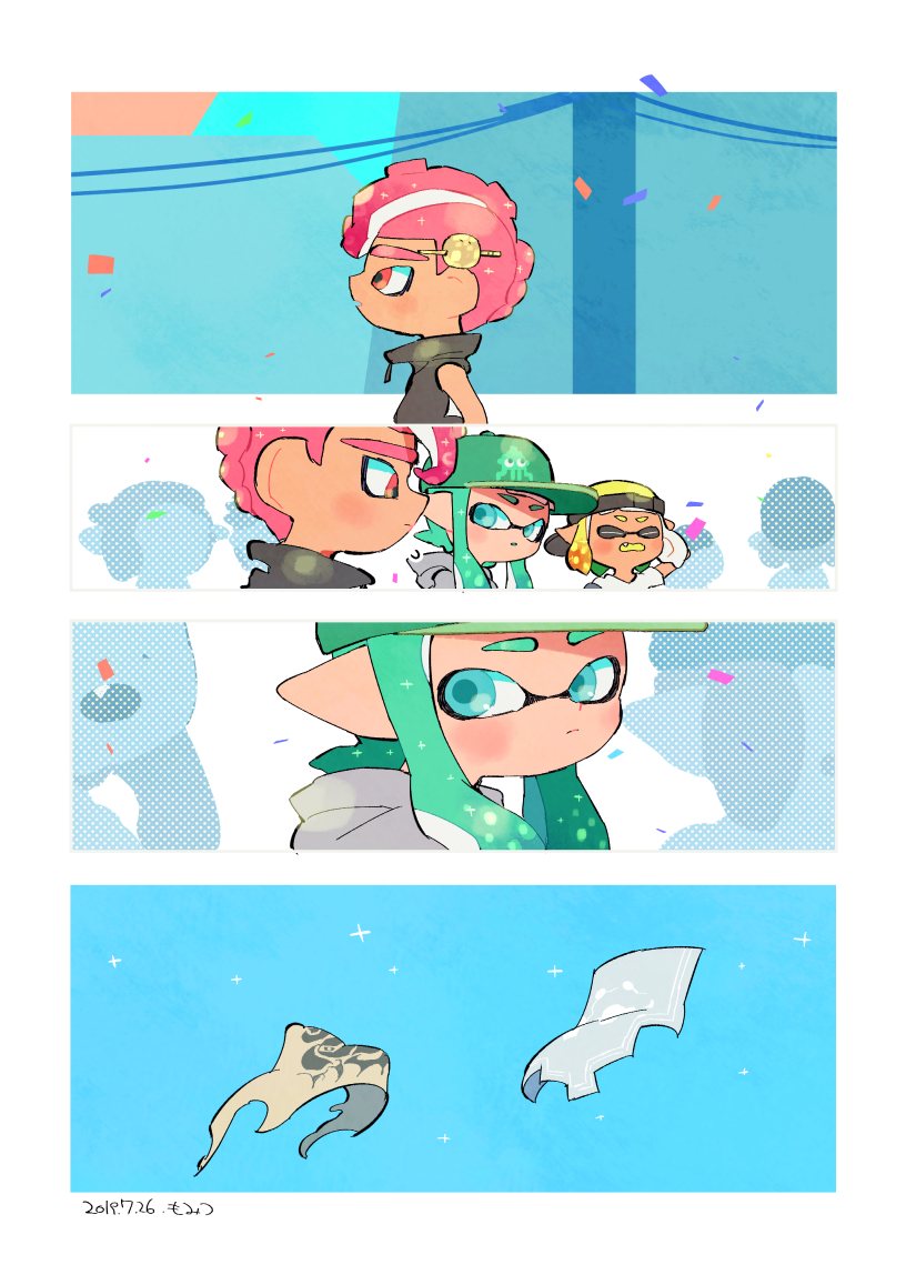 agent 8, agent 3, and agent 4 (splatoon and 1 more) drawn by kirikuchi_riku