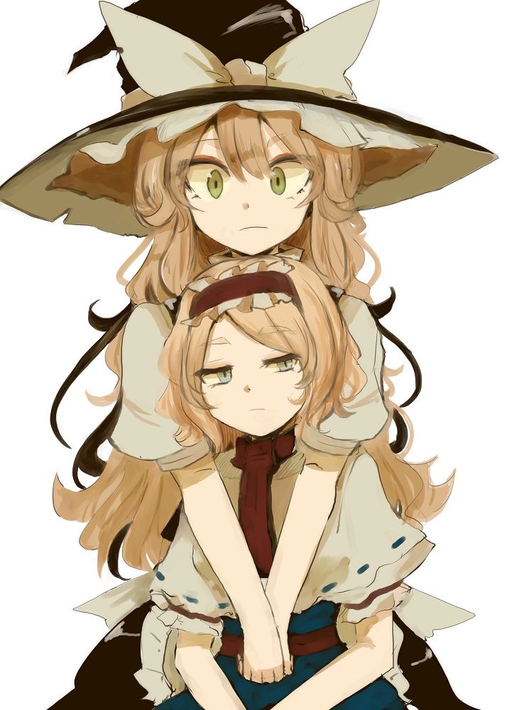 kirisame marisa and alice margatroid (touhou) drawn by necro_(nekurodayo)
