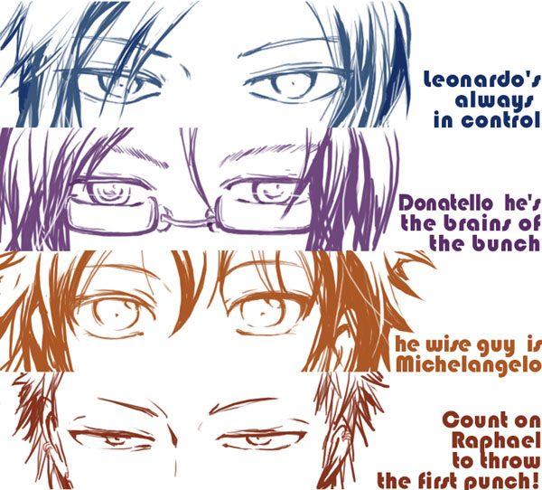 leonardo, raphael, donatello, and michelangelo (teenage mutant ninja turtles) drawn by hyuu_(sunusu)