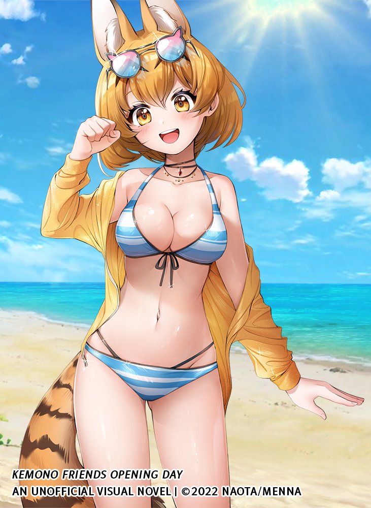 serval (kemono friends and 1 more) drawn by menna_(0012)