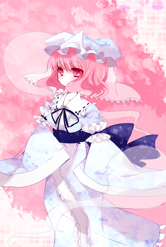 saigyouji yuyuko (touhou) drawn by icg_(mzsk_correspond)