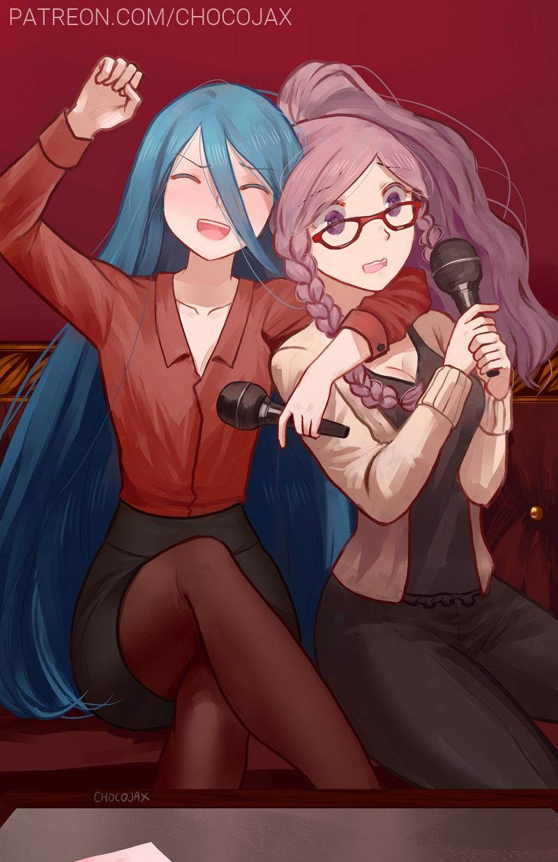 azura and olivia (fire emblem and 2 more) drawn by chocojax