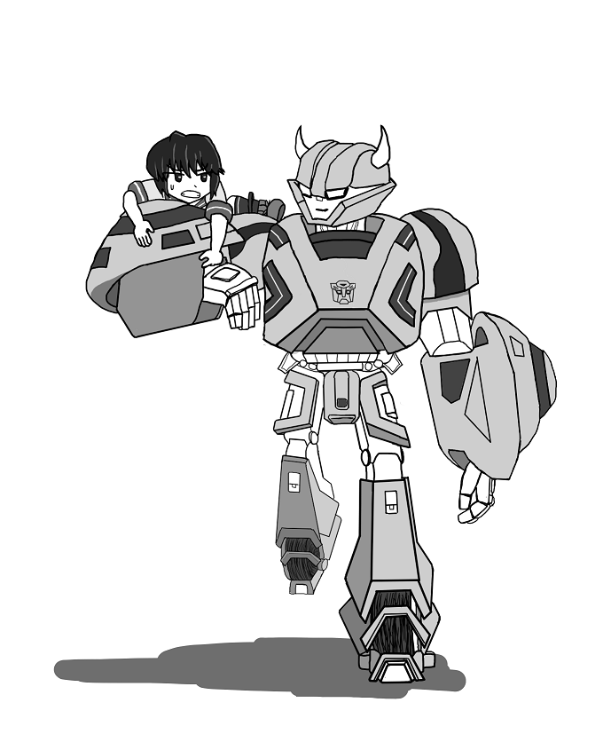 miyuki and cliffjumper (kantai collection and 2 more) drawn by gotoda_kihachi