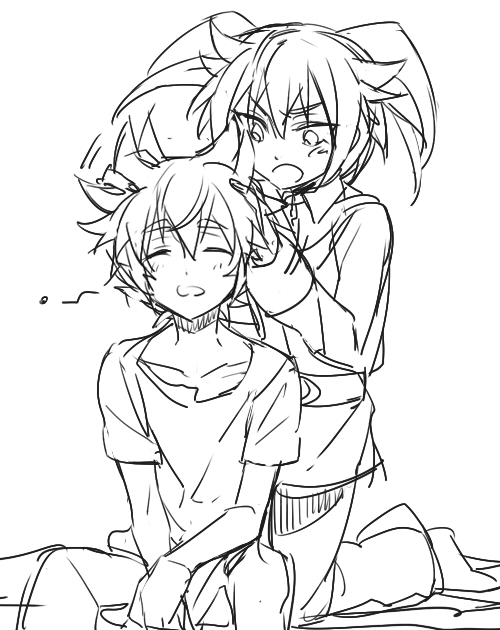 matsukaze tenma and fei rune (inazuma eleven and 2 more) drawn by jaenbba
