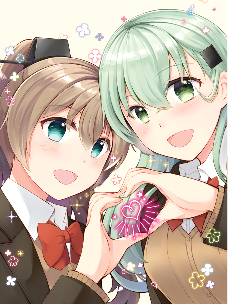 suzuya, kumano, suzuya kai ni, and kumano kai ni (kantai collection) drawn by teramoto_kaoru