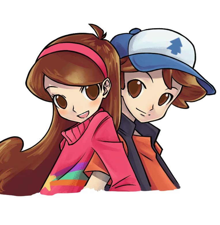 mabel pines and dipper pines (gravity falls) drawn by lumi_nela