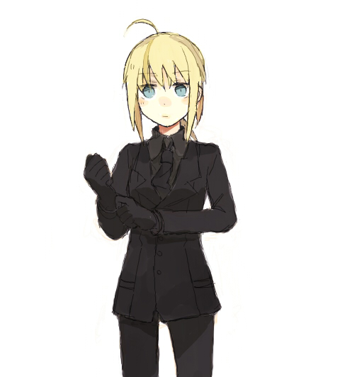 artoria pendragon and saber (fate and 1 more) drawn by okome_(amehare)