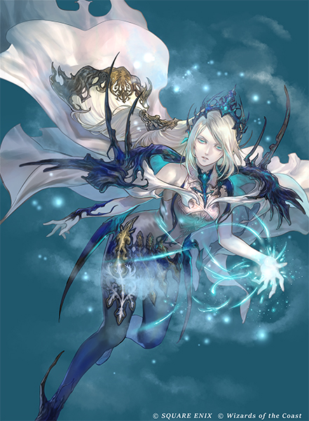 jill warrick and shiva (final fantasy and 2 more) drawn by suzuki_rika